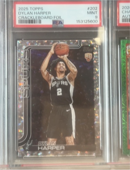 2025 Topps #202 Dylan Harper Crackleboard Foil — front