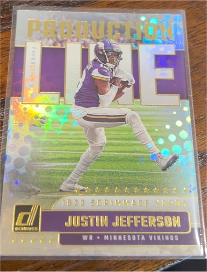 2023 Donruss Production Line #PDL-12 Justin Jefferson — front