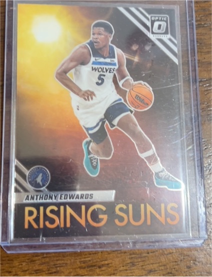 2023-24 Panini Donruss Optic #5 Anthony Edwards Rising Suns — front