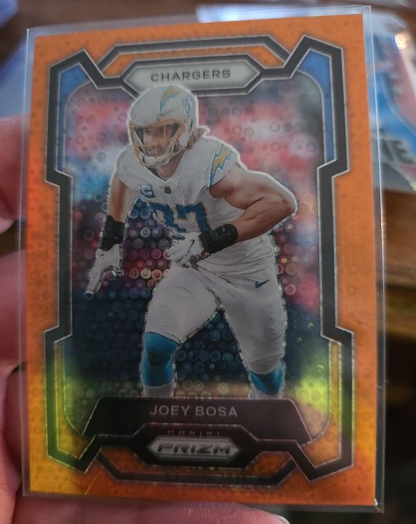 2023 Panini Prizm #157 Joey Bosa Orange Disco — front