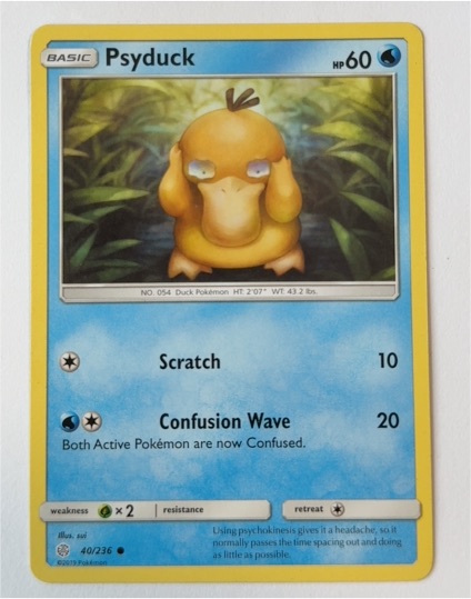 2019 Pokémon Cosmic Eclipse #40 Psyduck — front