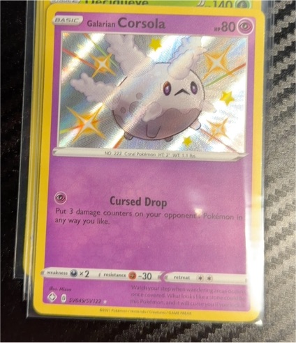 2021 Pokémon TCG Shining Fates #SV049 Galarian Corsola — front