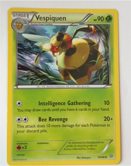 2015 Pokémon XY Ancient Origins #10 Vespiquen — front