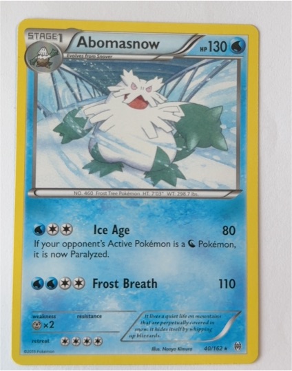 2015 Pokémon XY BREAKthrough #40 Abomasnow — front