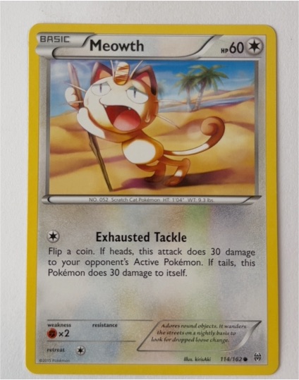 2015 Pokémon Breakthrough #114 Meowth — front