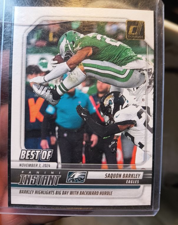 2025 Donruss Best of Instant #INS-SBY Saquon Barkley — front