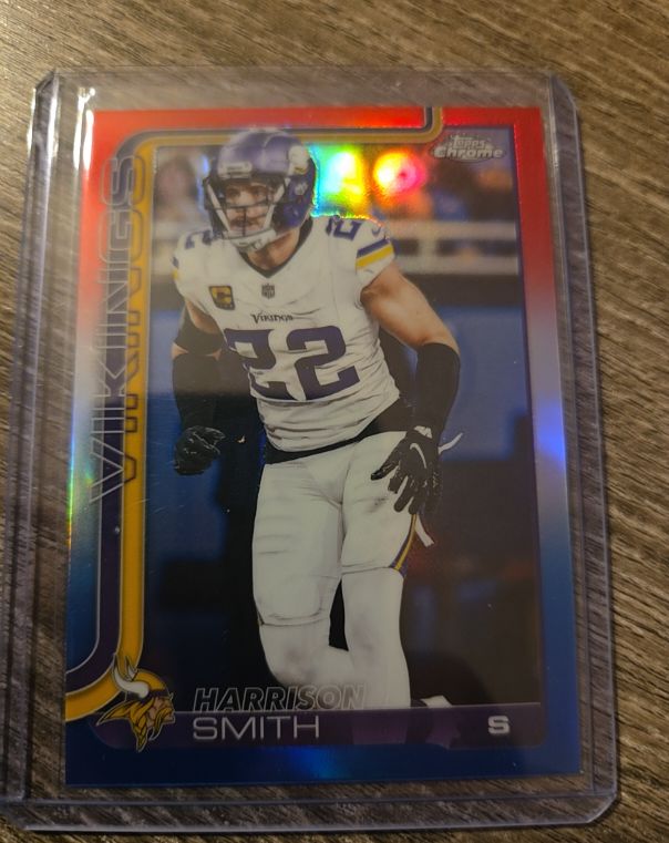 2025 Topps Chrome #204 Harrison Smith Red White Blue Refractor — front