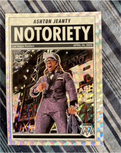 2025 Panini Mosaic #18 Ashton Jeanty Notoriety — front