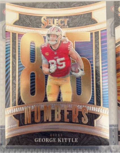 2025 Panini Select Numbers #19 George Kittle — front
