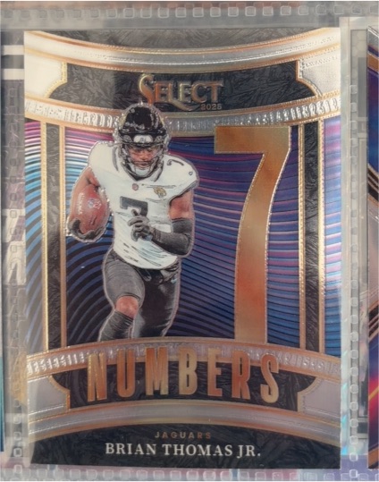 2025 Panini Select #9 Brian Thomas Jr. Select Numbers — front