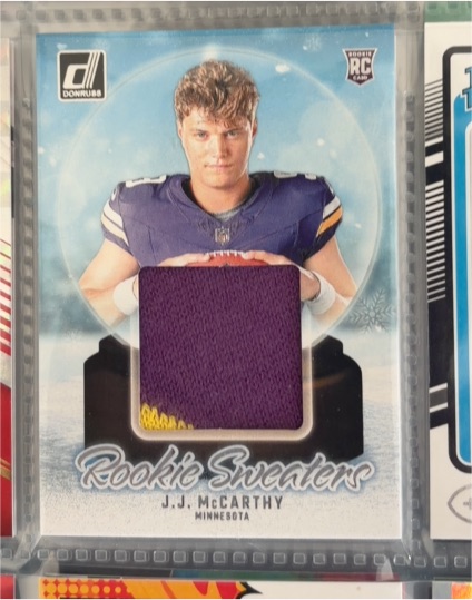 2024 Panini Donruss Rookie Sweaters #RHS-JJM J.J. McCarthy — front