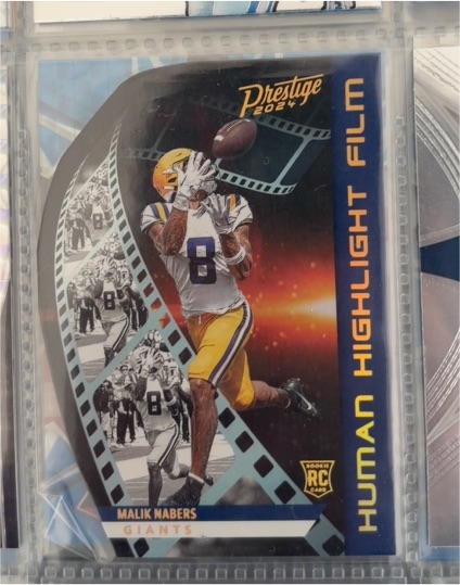 2024 Panini Prestige #4 Malik Nabers Human Highlight Film — front