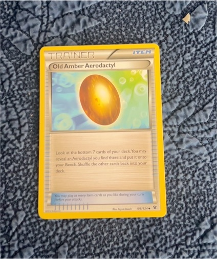 2016 Pokémon XY Fates Collide #106 Old Amber Aerodactyl — front