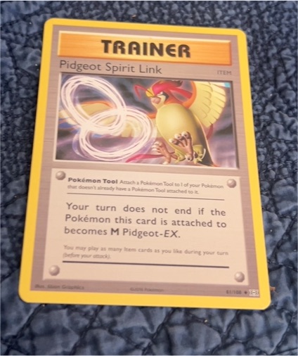 2016 Pokémon XY Evolutions #81 Pidgeot Spirit Link — front