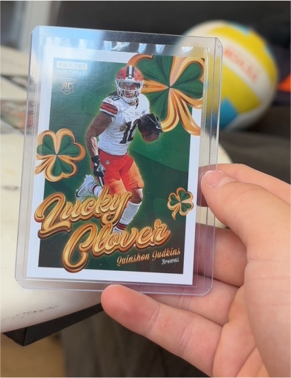2025 Panini Instant #13 Quinshon Judkins Lucky Clover — front
