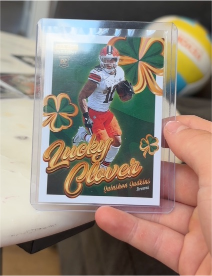 2025 Panini Instant #13 Quinshon Judkins Lucky Clover — front