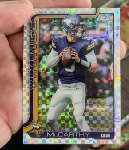 2025 Topps Chrome #199 J.J. McCarthy — front
