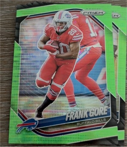 2025 Panini Prizm #140 Frank Gore Neon Green Pulsar Prizm Buffalo Bills — front