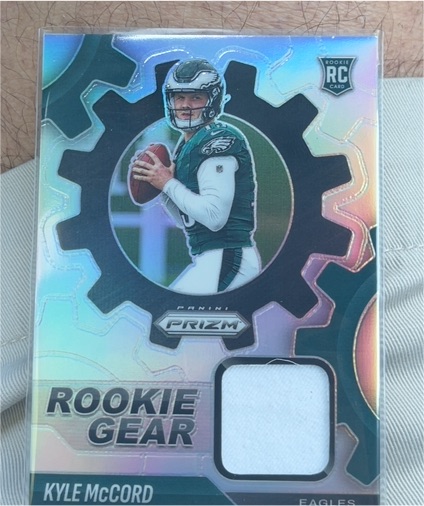 2025 Panini Prizm #RGR-KMD Kyle McCord Rookie Gear Patch — front
