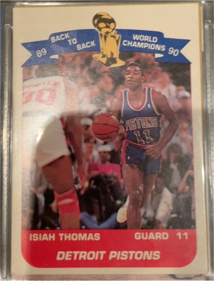 1990 Unocal Detroit Pistons World Champions #11 Isiah Thomas — front