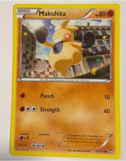 2014 Pokémon Furious Fists #51 Makuhita — front