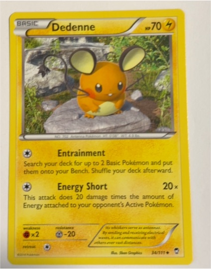 2014 Pokemon Furious Fists #34/111 Dedenne — front