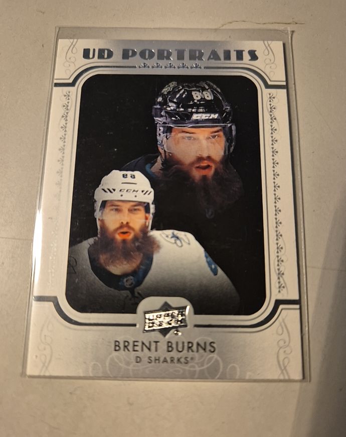 2019-20 Upper Deck UD Portraits #P-37 Brent Burns — front