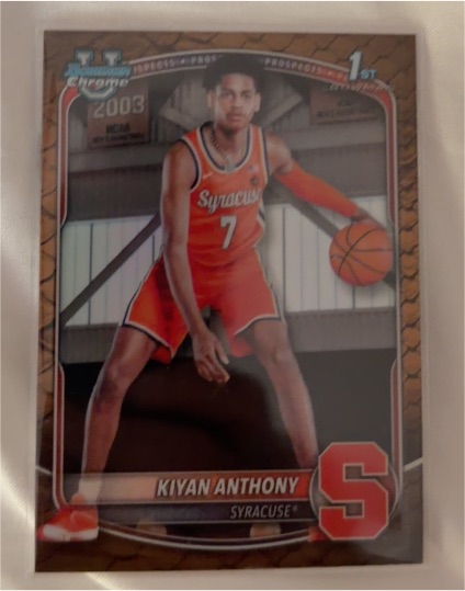 2025-26 Bowman Chrome #BCP-4 Kiyan Anthony — front