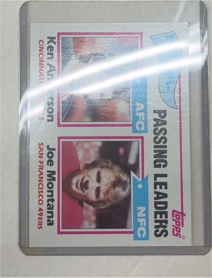1982 Topps #257 Passing Leaders Joe Montana, Ken Anderson — front