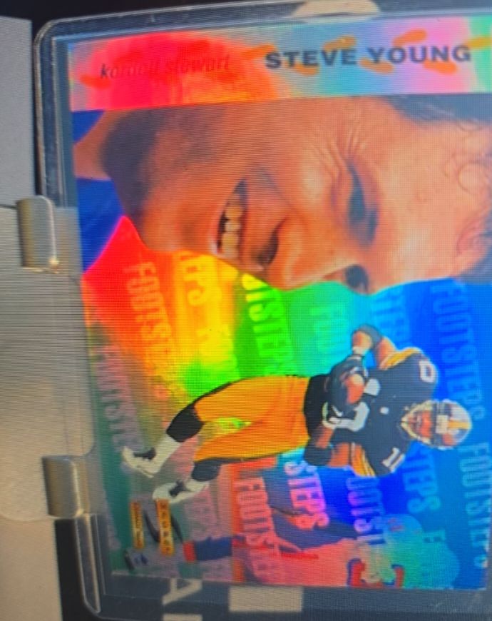 1996 Score Footsteps #10 Steve Young / Kordell Stewart — front