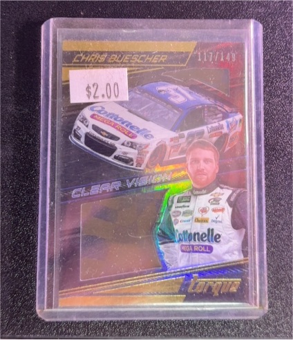 2017 Panini Torque Clear Vision Gold #16 Chris Buescher — front