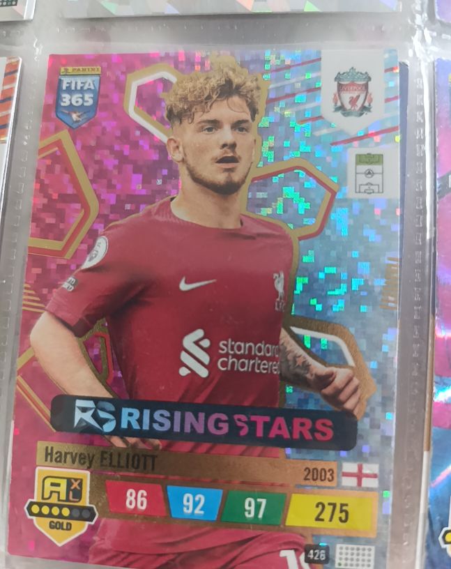 2022 Panini FIFA 365 Rising Stars Gold #426 Harvey Elliott — front