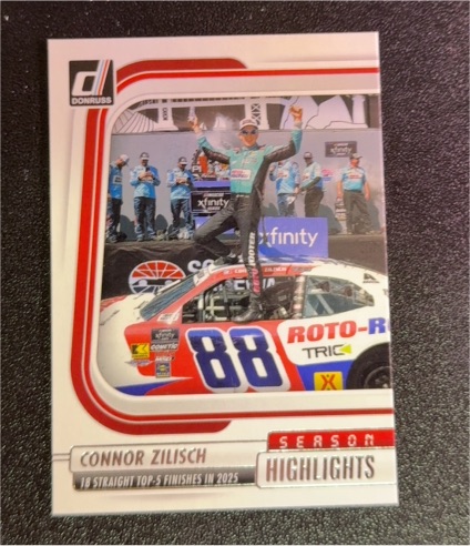 2026 Panini Donruss NASCAR Racing Season Highlights Insert #2 Connor Zilisch — front