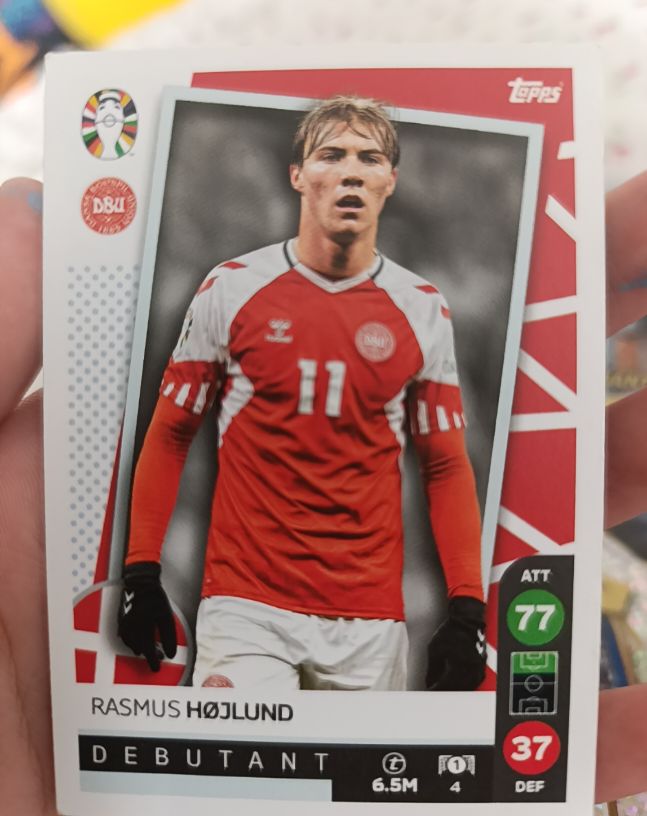 2024-25 Topps UEFA Club Competitions #184 Rasmus Højlund — front