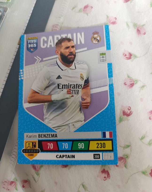 2022 Panini FIFA 365 Captain #200 Karim Benzema — front