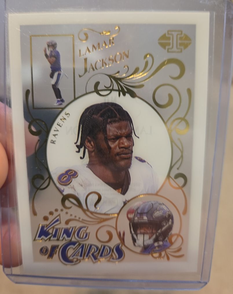 2021 Panini Illusions #KC-3 Lamar Jackson King of Cards — front