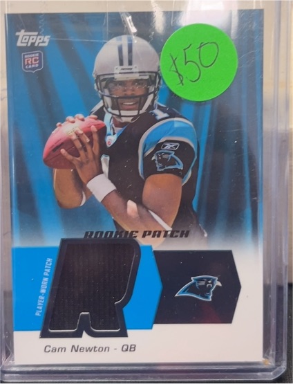 2011 Topps Rookie NFL Shield Logo Patch Cam Newton #LPR-1 — front