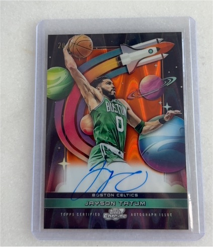 2025-26 Topps Chrome Cosmic First Flight Signatures #FFS-JT Jayson Tatum — front
