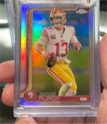 2025 Topps Chrome #262 Brock Purdy Refractor San Francisco 49ers — front
