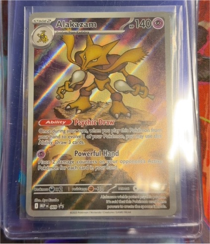 2015 Pokémon #009 Alakazam Me: Mega Evolution Promo — front