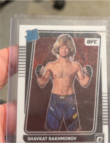 2022 Panini Donruss Optic UFC #115 Shavkat Rakhmonov Rated Rookie — front