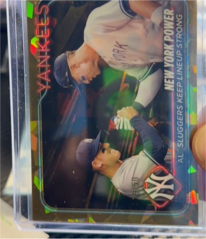 2024 Topps Series 1 #315 New York Power Aaron Judge & Anthony Rizzo — front