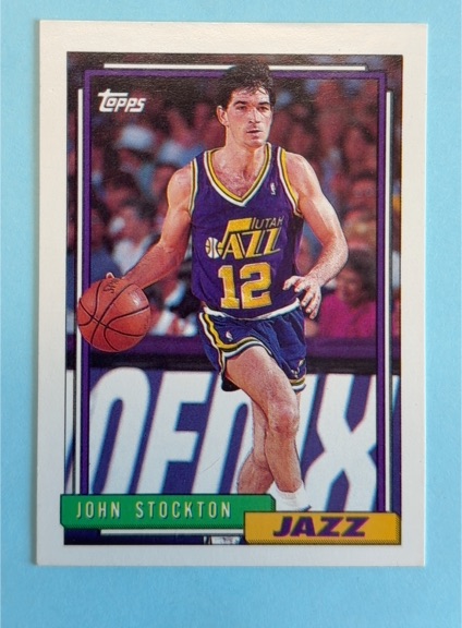 1992-93 Topps #301 John Stockton — front