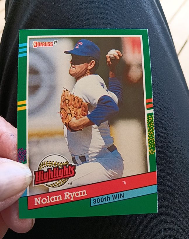 1991 Donruss #BC15 Nolan Ryan 300th Win Highlights — front