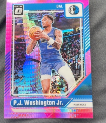 2024-25 Panini Donruss Optic #74 P.J. Washington Jr. Pink Hyper Prizm — front