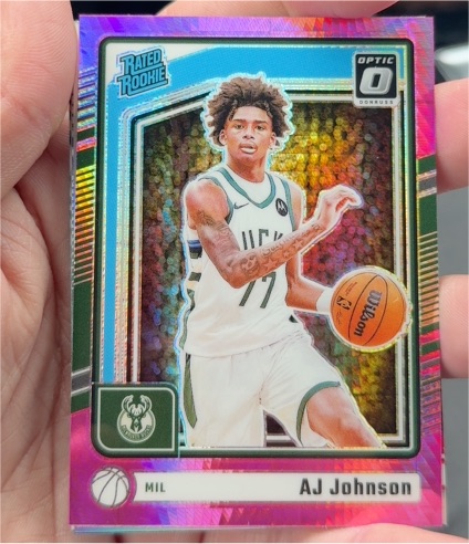 2024 Donruss Optic Rated Rookie Hyper Pink Prizm #277 AJ Johnson — front