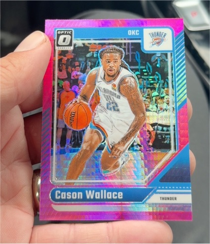 2024-25 Panini Donruss Optic #191 Cason Wallace Pink Hyper Prizm — front