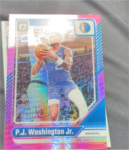 2024-25 Panini Donruss Optic #74 P.J. Washington Jr. Pink Hyper Prizm — front