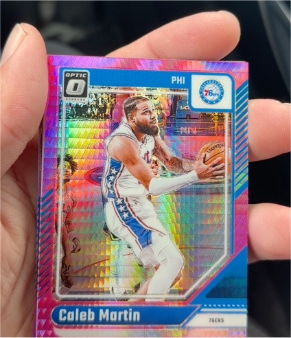 2024-25 Panini Donruss Optic #46 Caleb Martin Pink Hyper Prizm — front