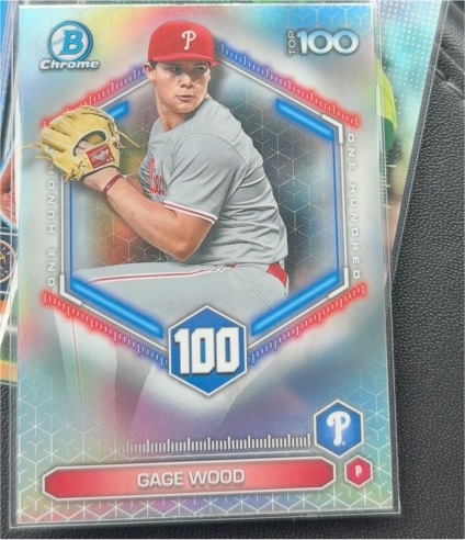2025 Bowman Draft Chrome #BDC-4 Gage Wood Mojo Refractor — front